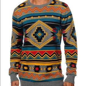 Bright Funky Sweater.  Hip hop street college.